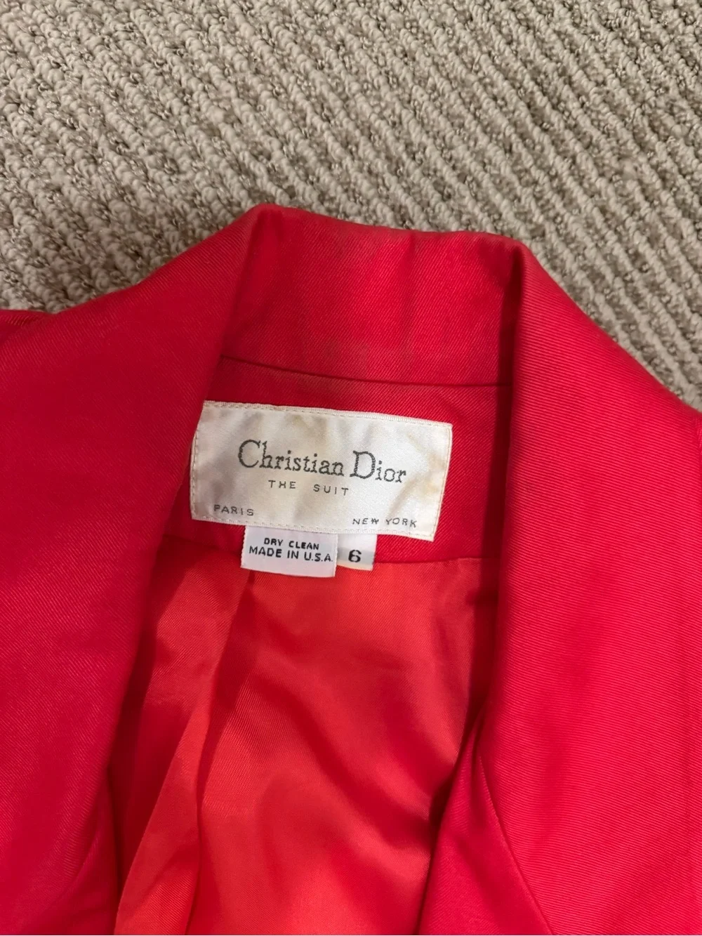 Christian Dior Vibrant Red Suit